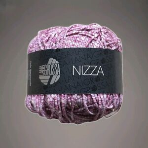 Lana Grossa Nizza Yarn #004 50gr Cotton Blend Pink Made In Italy Fine NWT